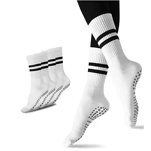 FLYDO Yoga Socks Pilates for Women with Grips, Non-Slip Socks for Pilates, Barre, Ballet, Fitness，Dance, Workout