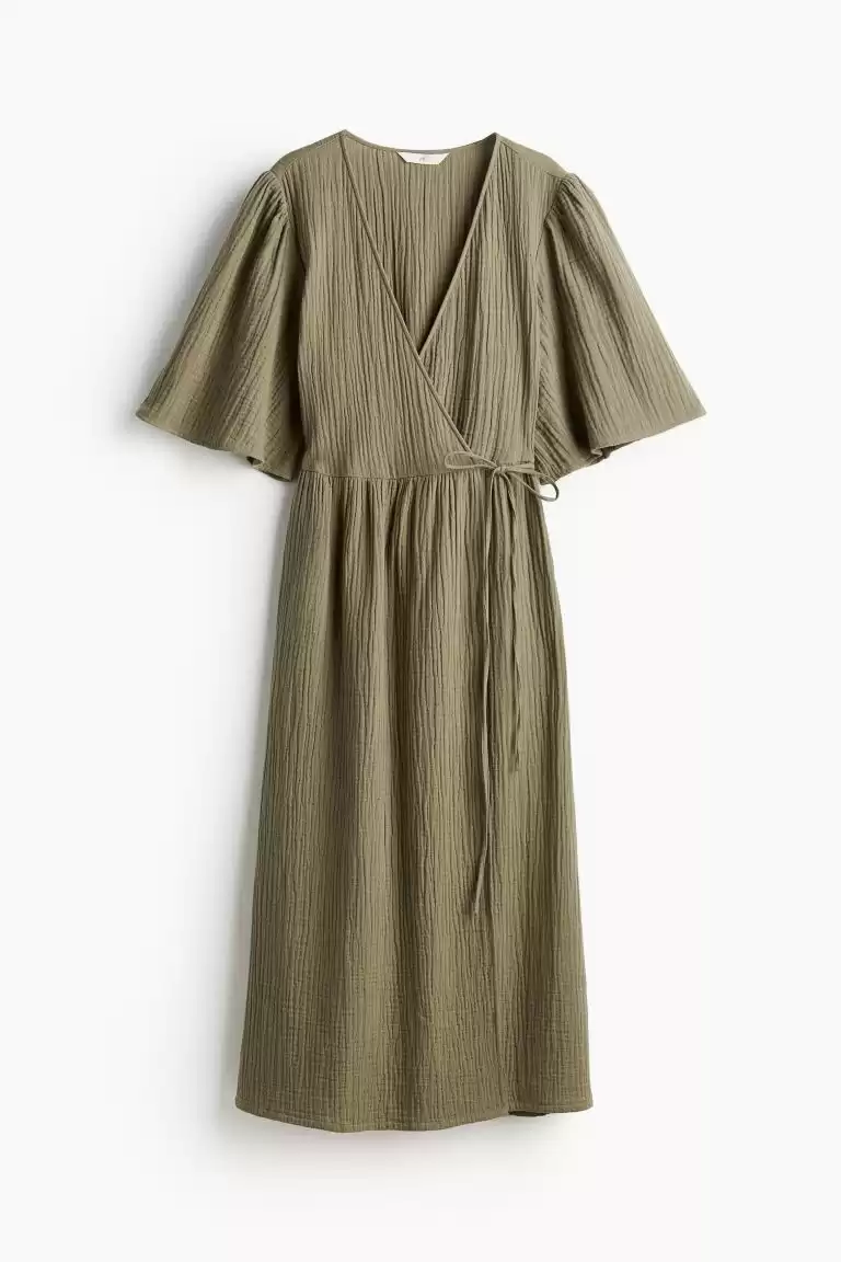 Muslin Wrap Dress