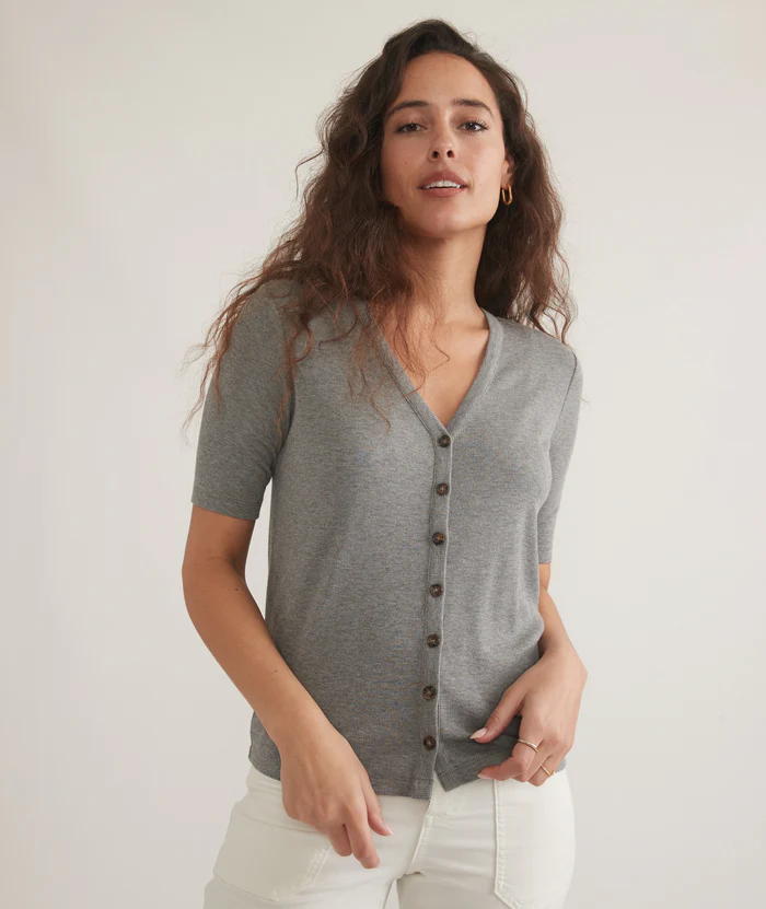 Lexi Rib Button Top