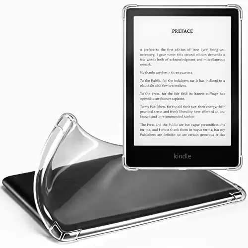 CoBak Clear Case Exclusively for 6.8 Inch Kindle Paperwhite 11th Gen 2021 - Ultra Slim Soft TPU Transparent Cover, Lightweight and Durable Protection